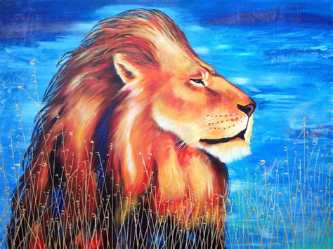  사자도 (Lion Painting)의 신비로운 기운과 활기찬 선!